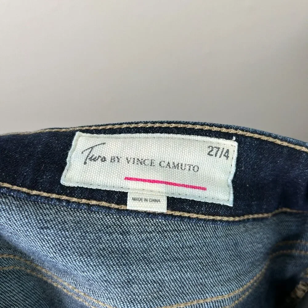 Vince Camuto Womens Skinny Jeans 27/4 Dark Blue Stretch Denim Everyday Casual